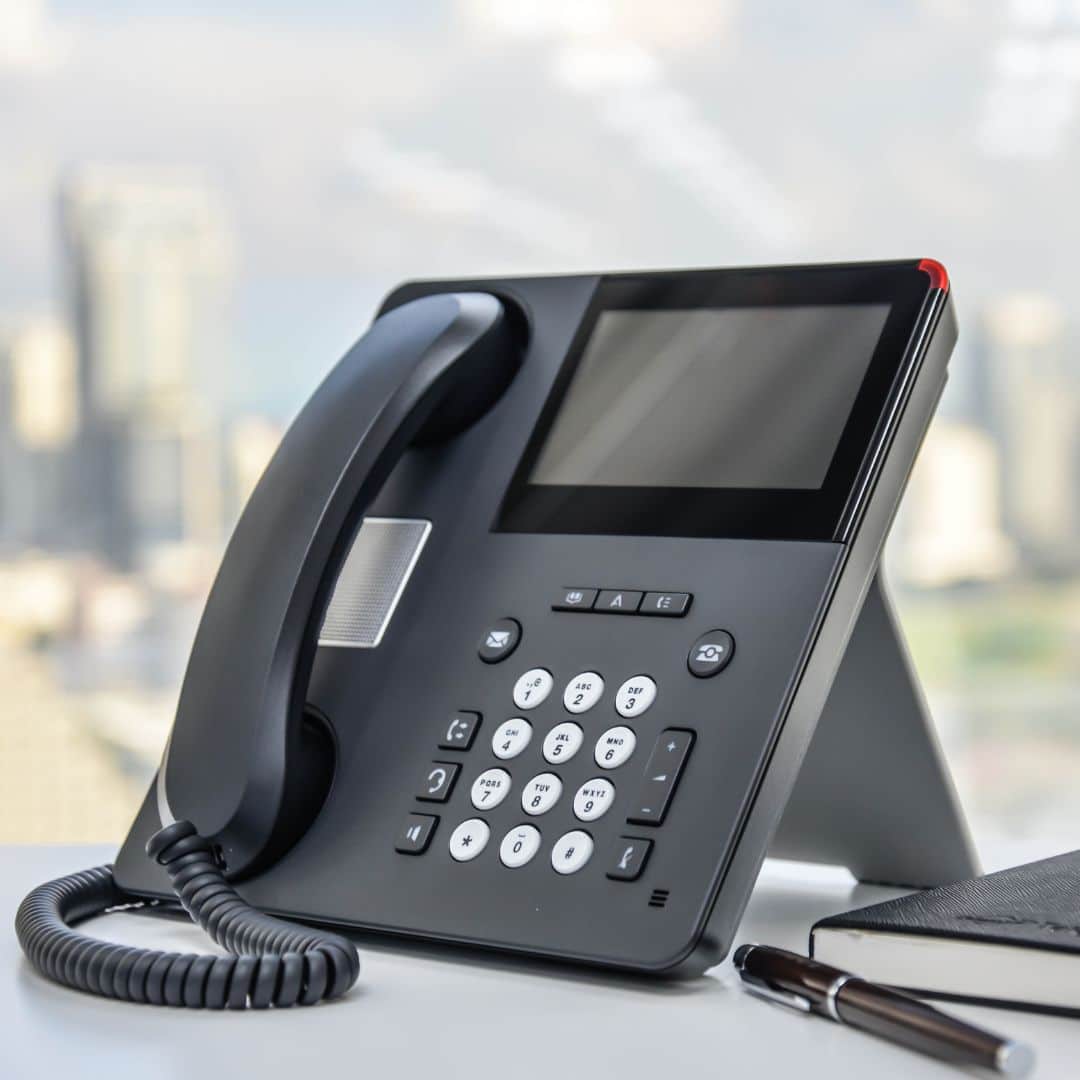 an office VoIP phone