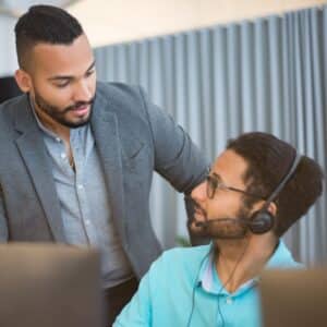 IT support experts talking