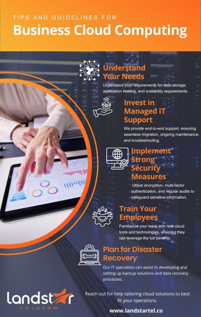 Cloud Computing Tips and Guidelines for Businesses Graphic