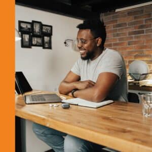 a man working from home