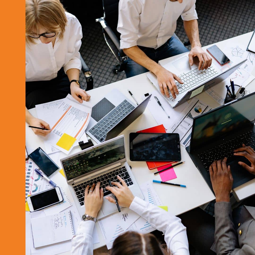 people working in office