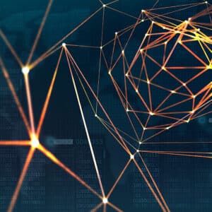 abstract network and code background