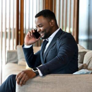 businessman talking on the phone